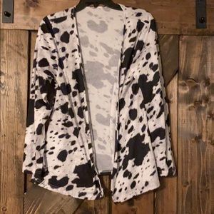 Cow print cardigan